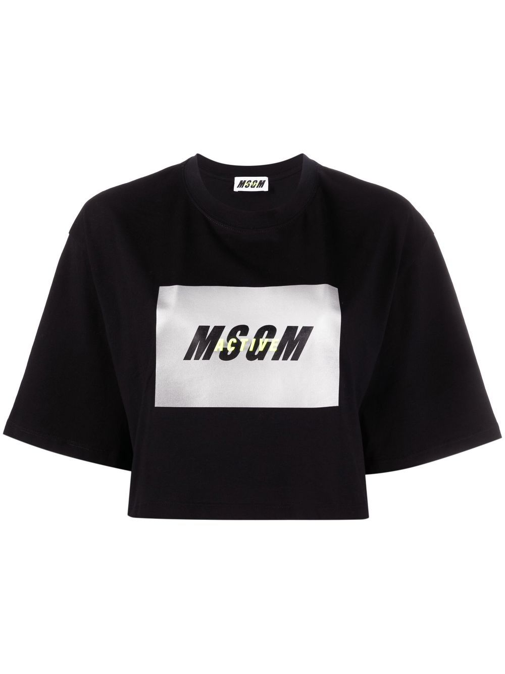 Msgm Logo-print Short-sleeve T-shirt In Black