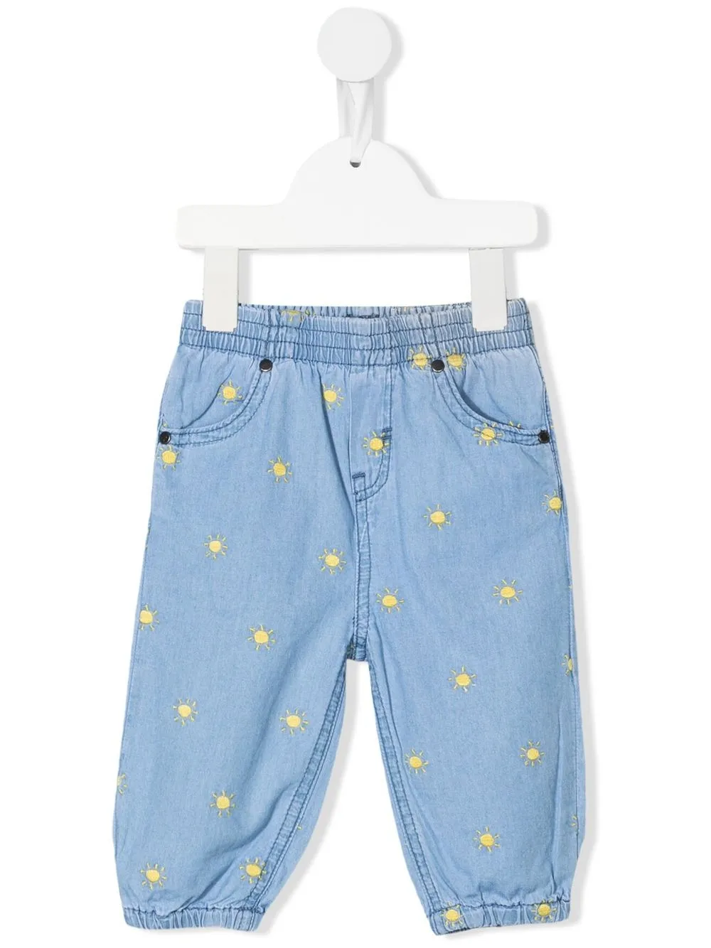

Stella McCartney Kids embroidered loose-fit jeans - Blue