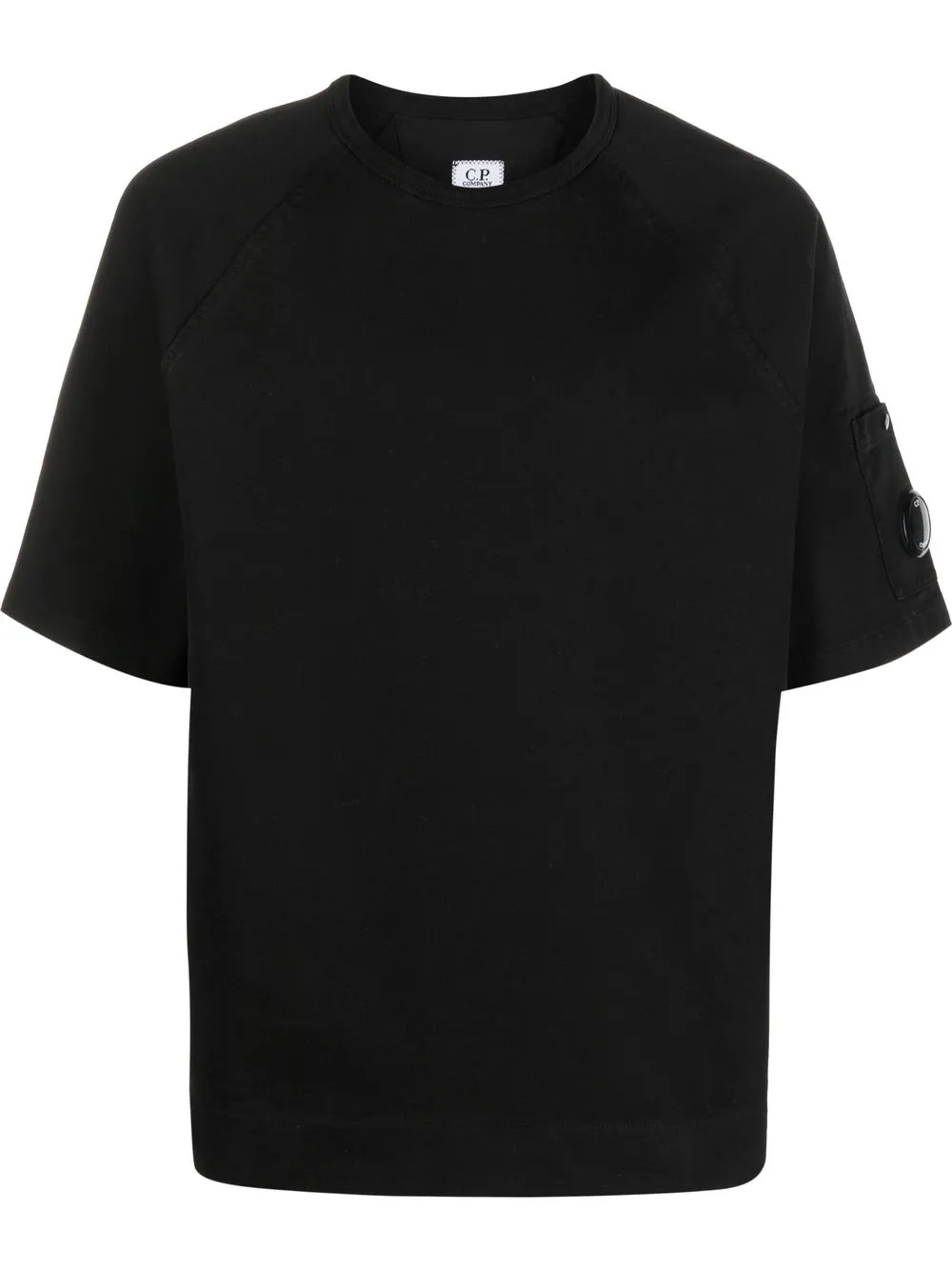 

C.P. Company playera con cuello redondo y logo - Negro