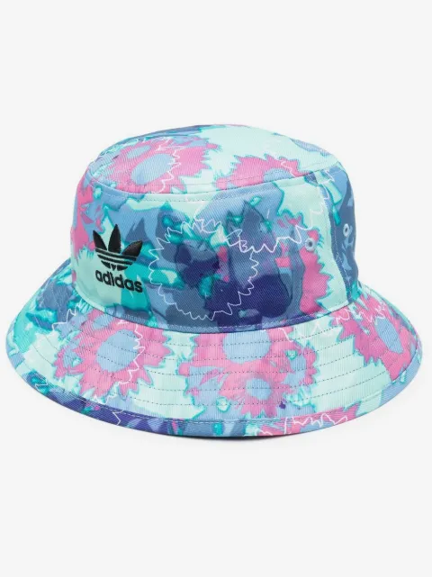adidas floral-print Trefoil bucket hat