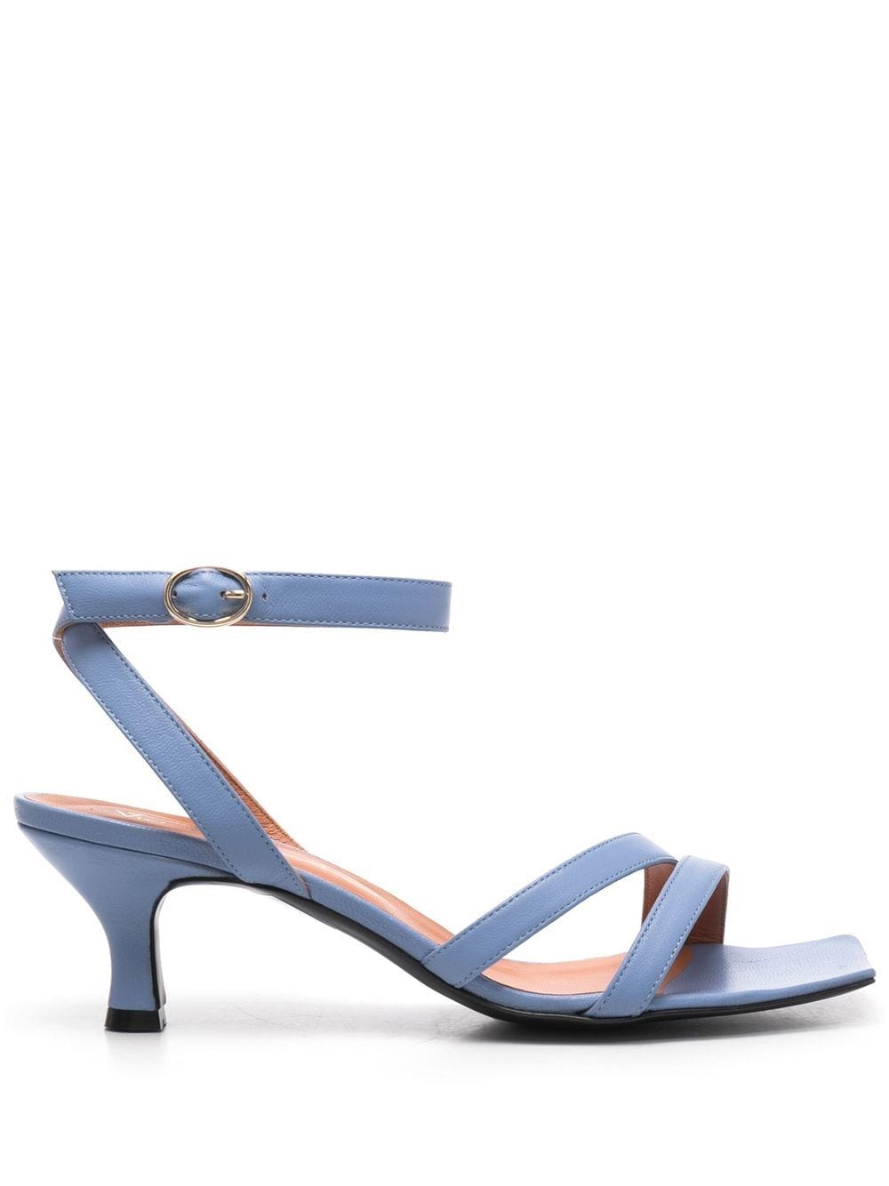 Via Roma 15 Strap-design Leather Sandals In Blau