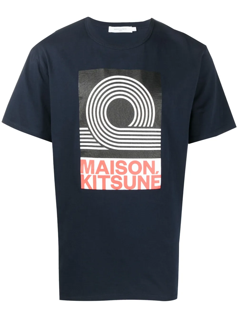 

Maison Kitsuné logo-print T-shirt - Blue