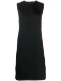 Raf Simons sleeveless logo-patch shift dress - Black