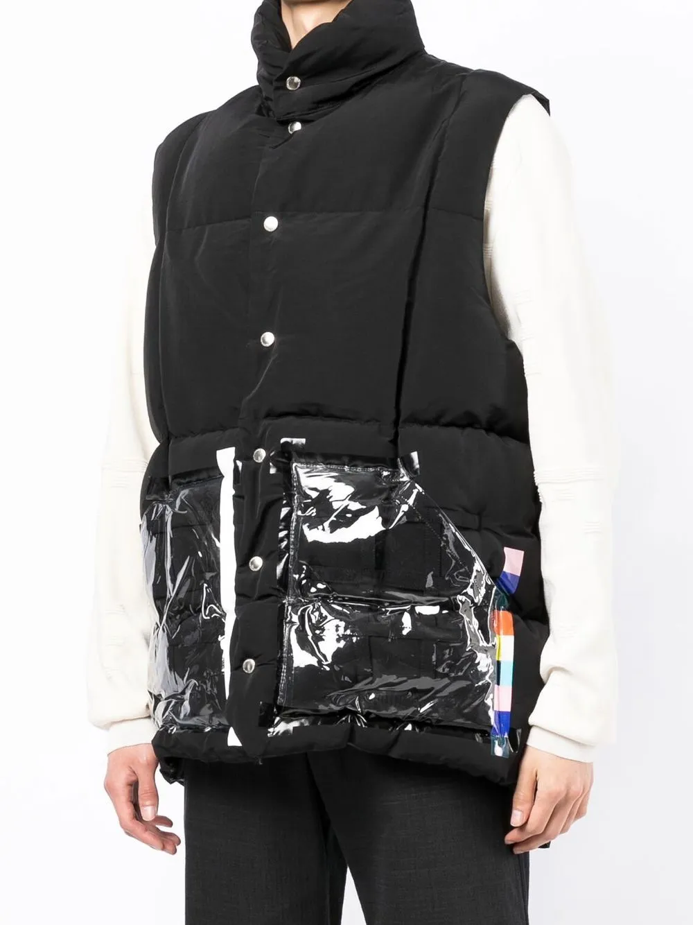 Takahiromiyashita The Soloist Quilted Funnel Neck Gilet In Black