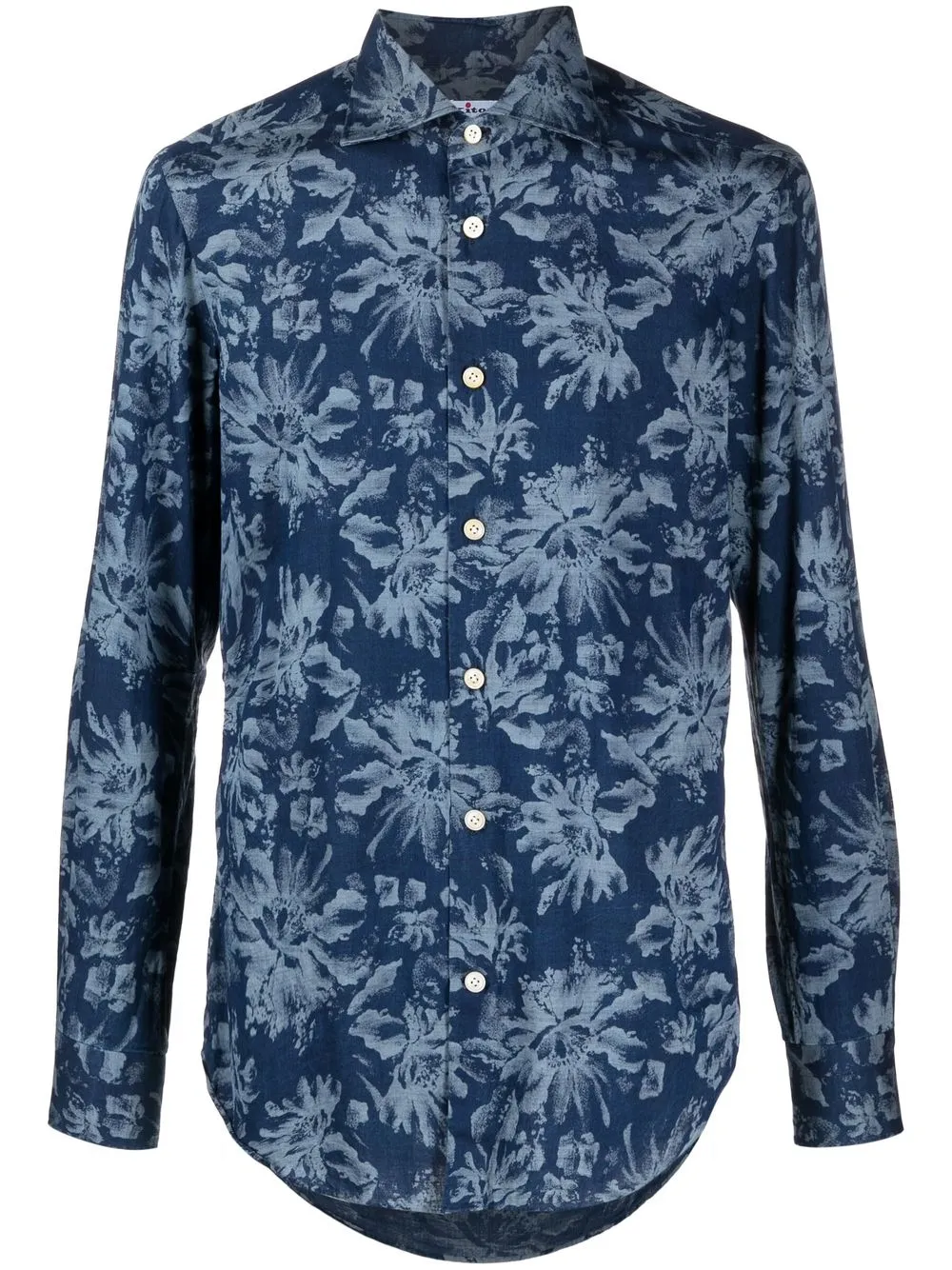 

Kiton camisa con estampado floral - Azul