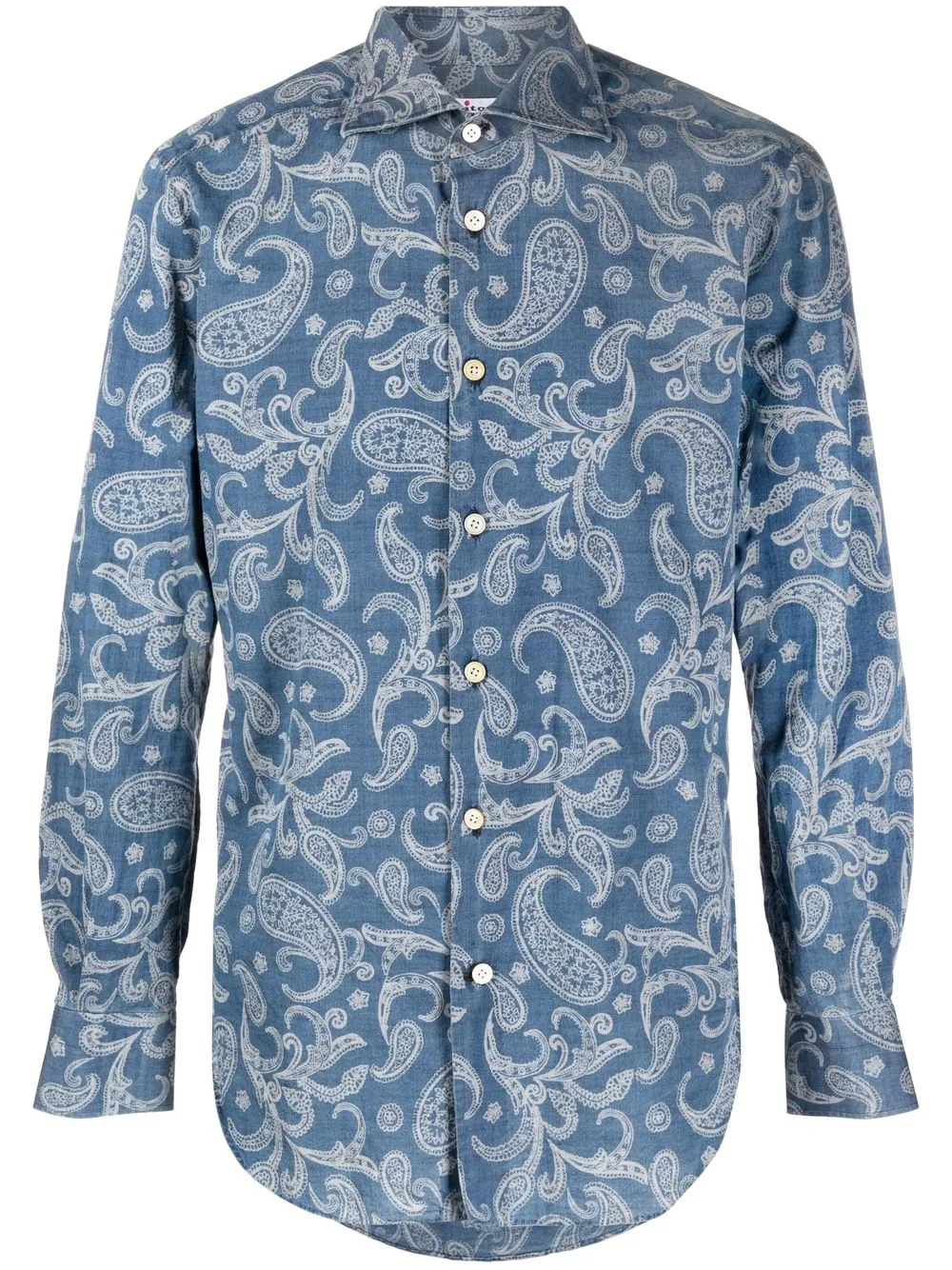 

Kiton paisley-print cotton shirt - Blue