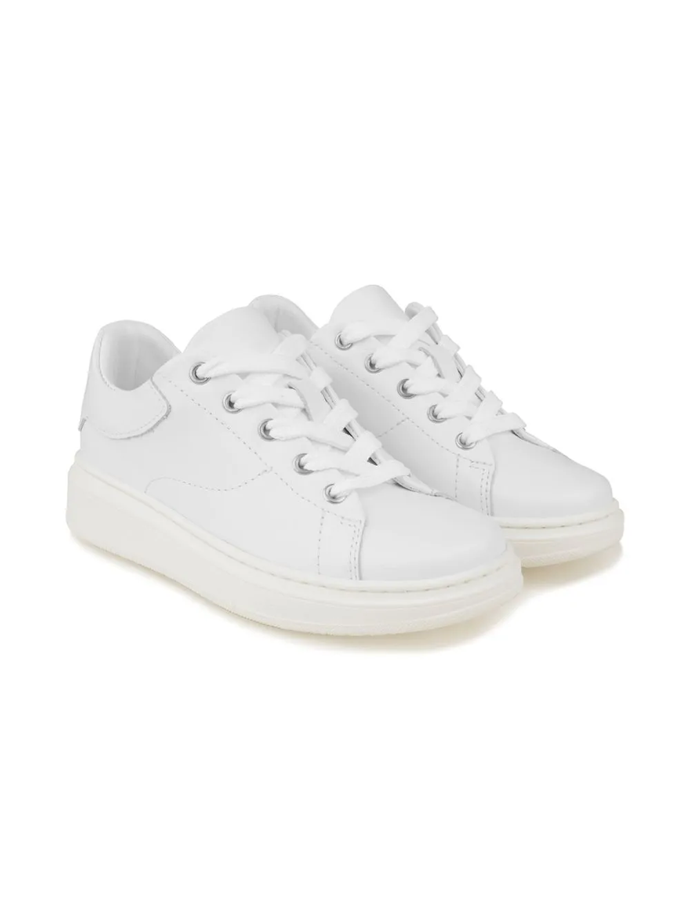 

Emporio Armani Kids tenis con agujetas - Blanco