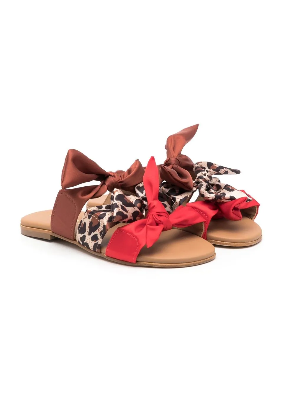 

Florens sandalias slip-on con estampado de leopardo - Marrón