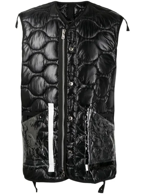 Takahiromiyashita The Soloist quilted transparent pocket gilet
