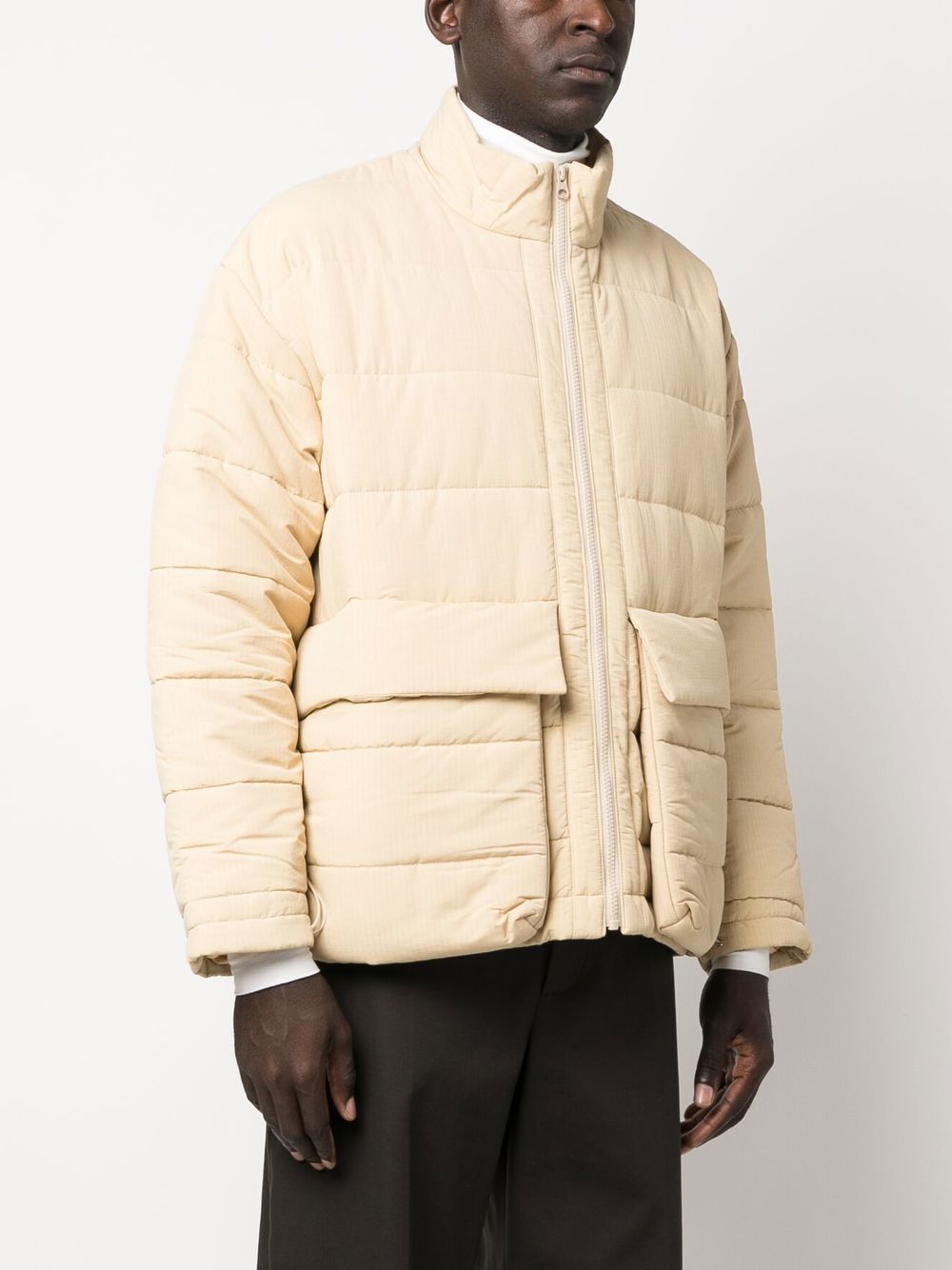 Shop Henrik Vibskov Long-sleeve Padded Jacket In Neutrals