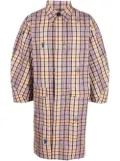 Henrik Vibskov checked motif-embroidered coat - Pink