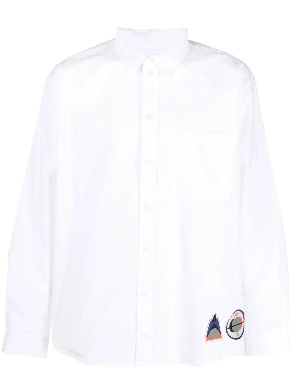 

Henrik Vibskov embroidered-patch shirt - White