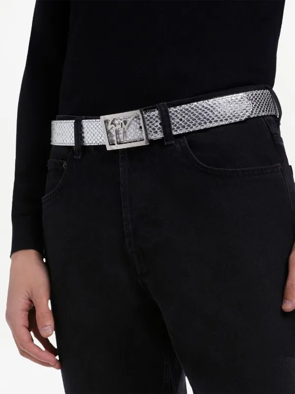Giuseppe Zanotti Linium snakeskin-effect Leather Belt