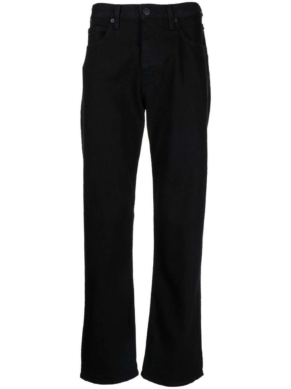 Emporio Armani Straight-leg Denim Jeans In Black
