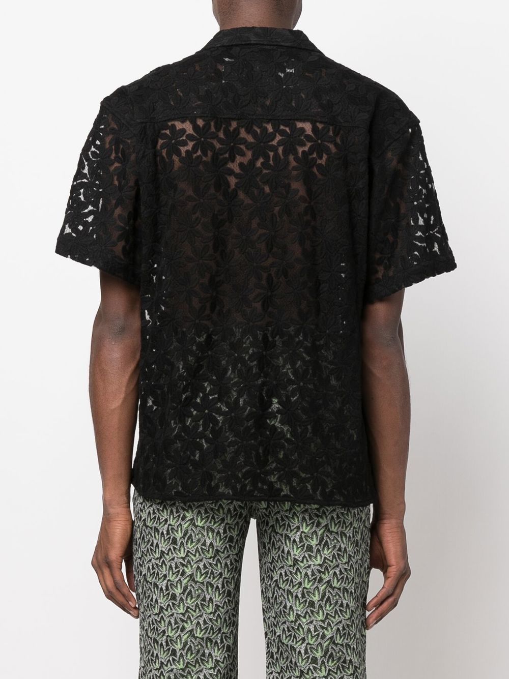 Andersson Bell semi-sheer floral-lace Shirt - Farfetch