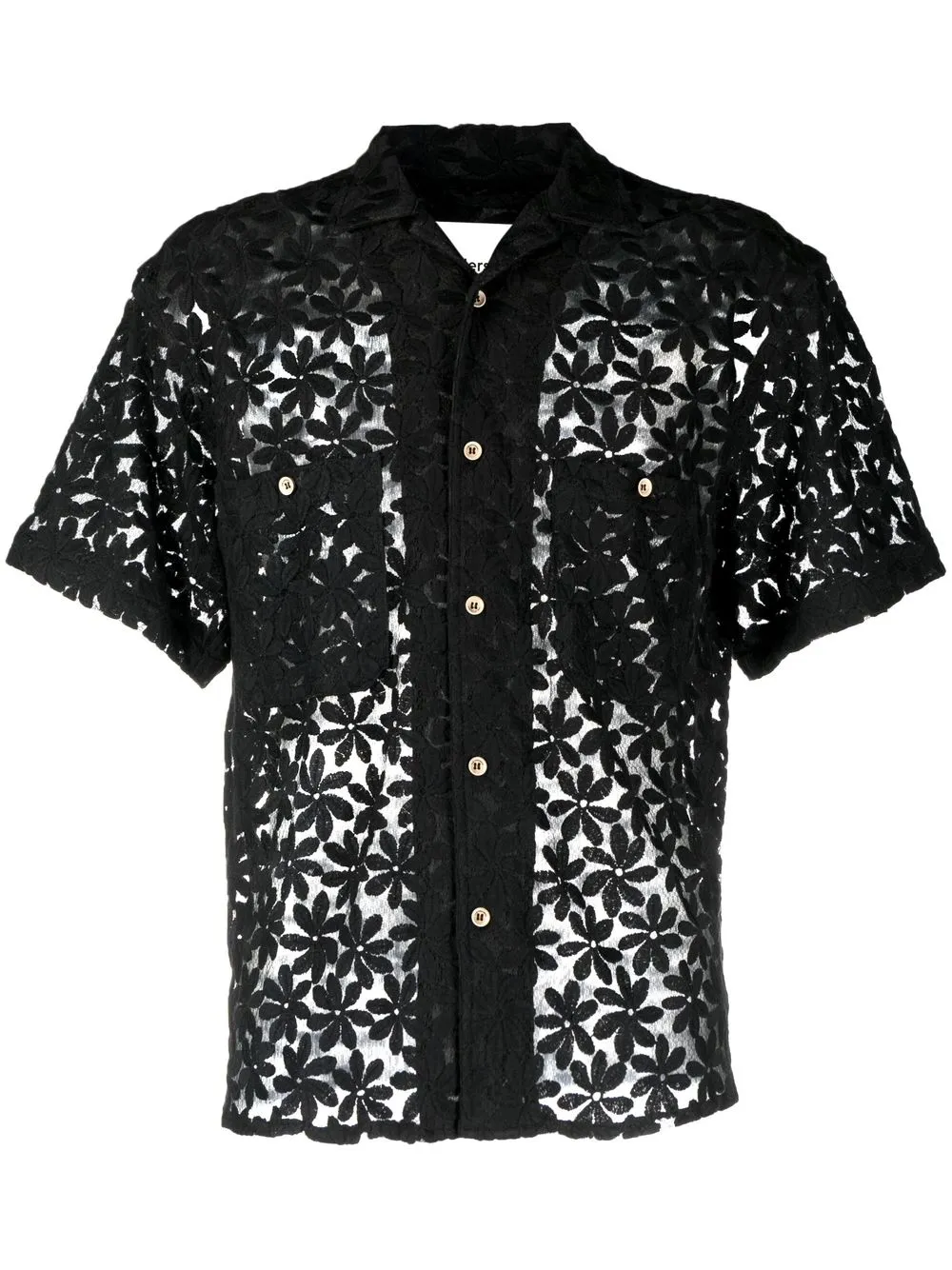 Andersson Bell semi-sheer floral-lace shirt | Black | Image 1