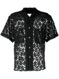 Andersson Bell semi-sheer floral-lace shirt - Black