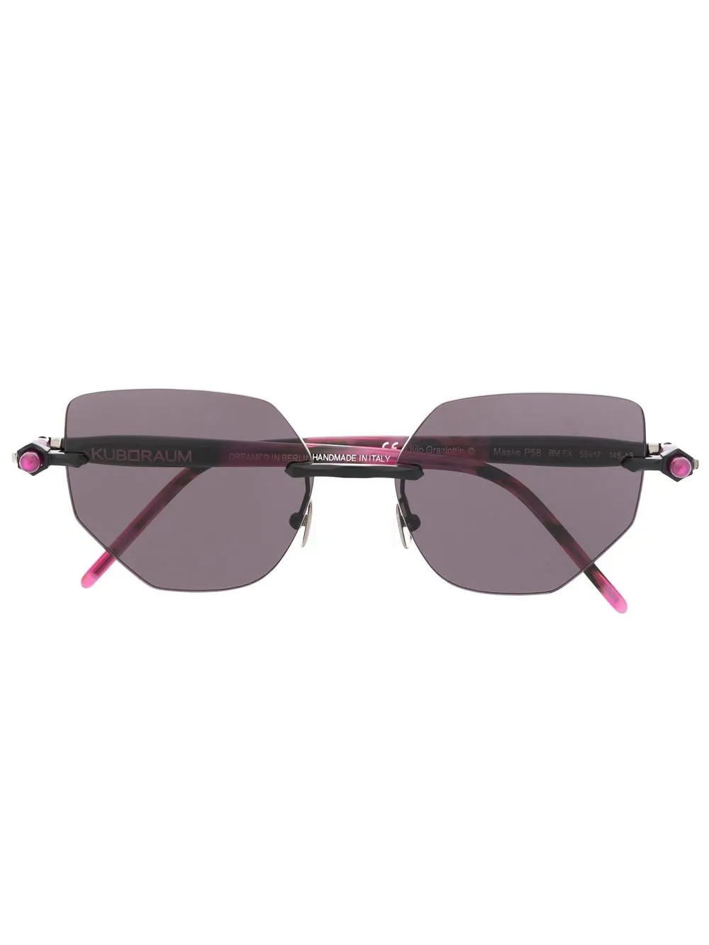 

Kuboraum lentes de sol P58 sin armazón - Negro