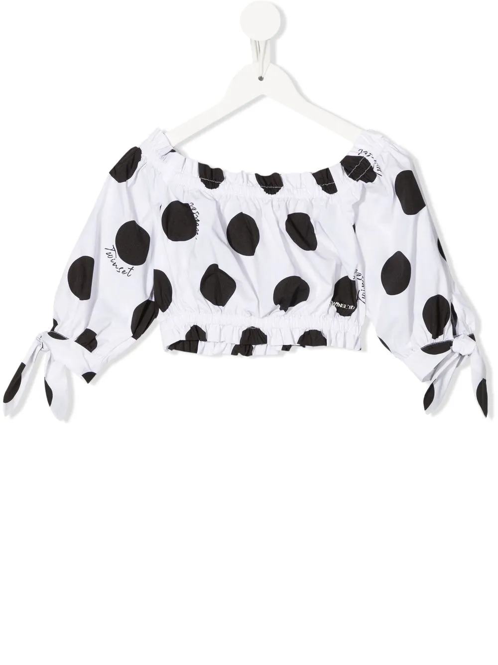 

TWINSET Kids blusa con motivo de lunares - Blanco