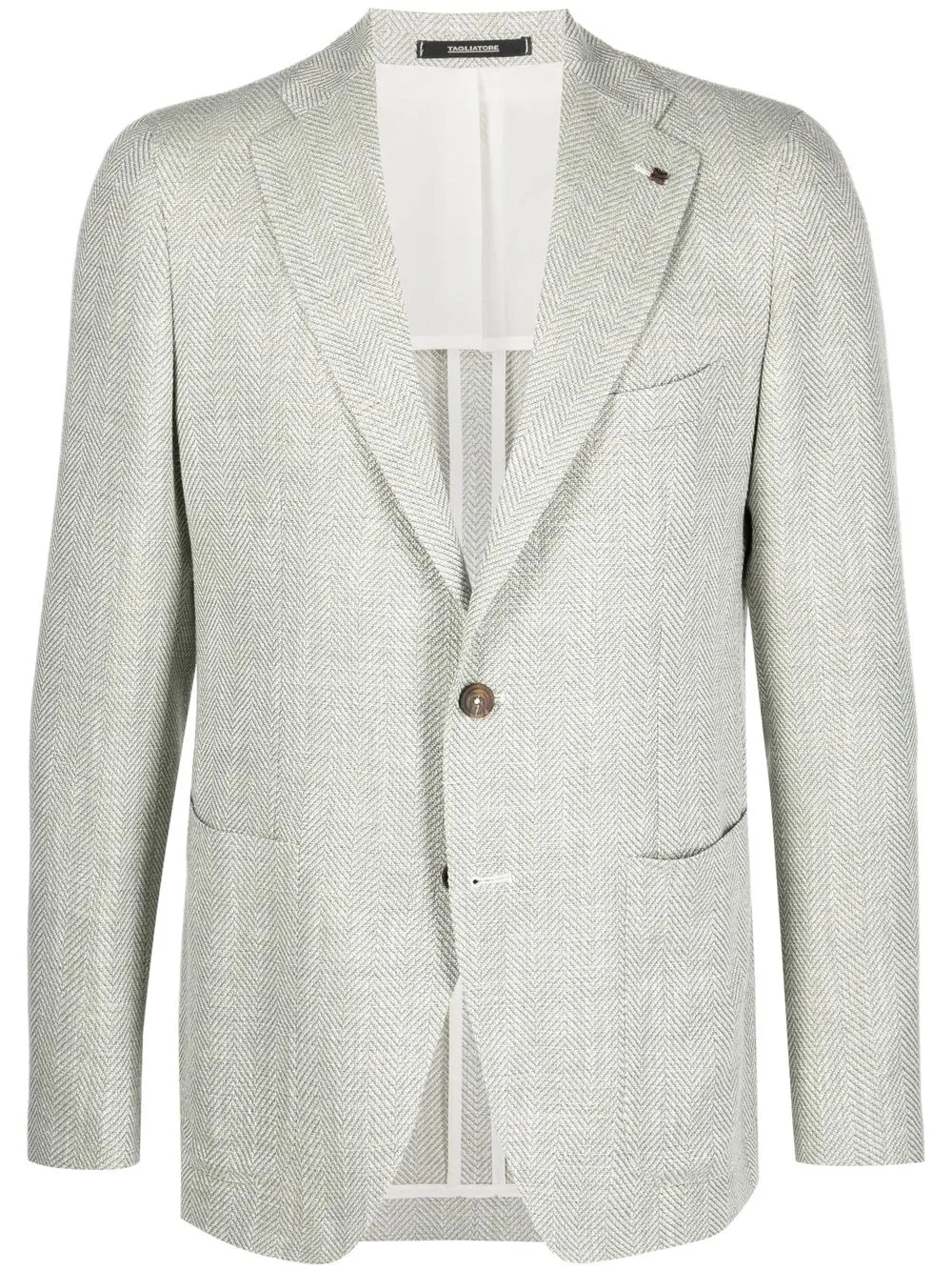

Tagliatore herringbone-pattern blazer - Green