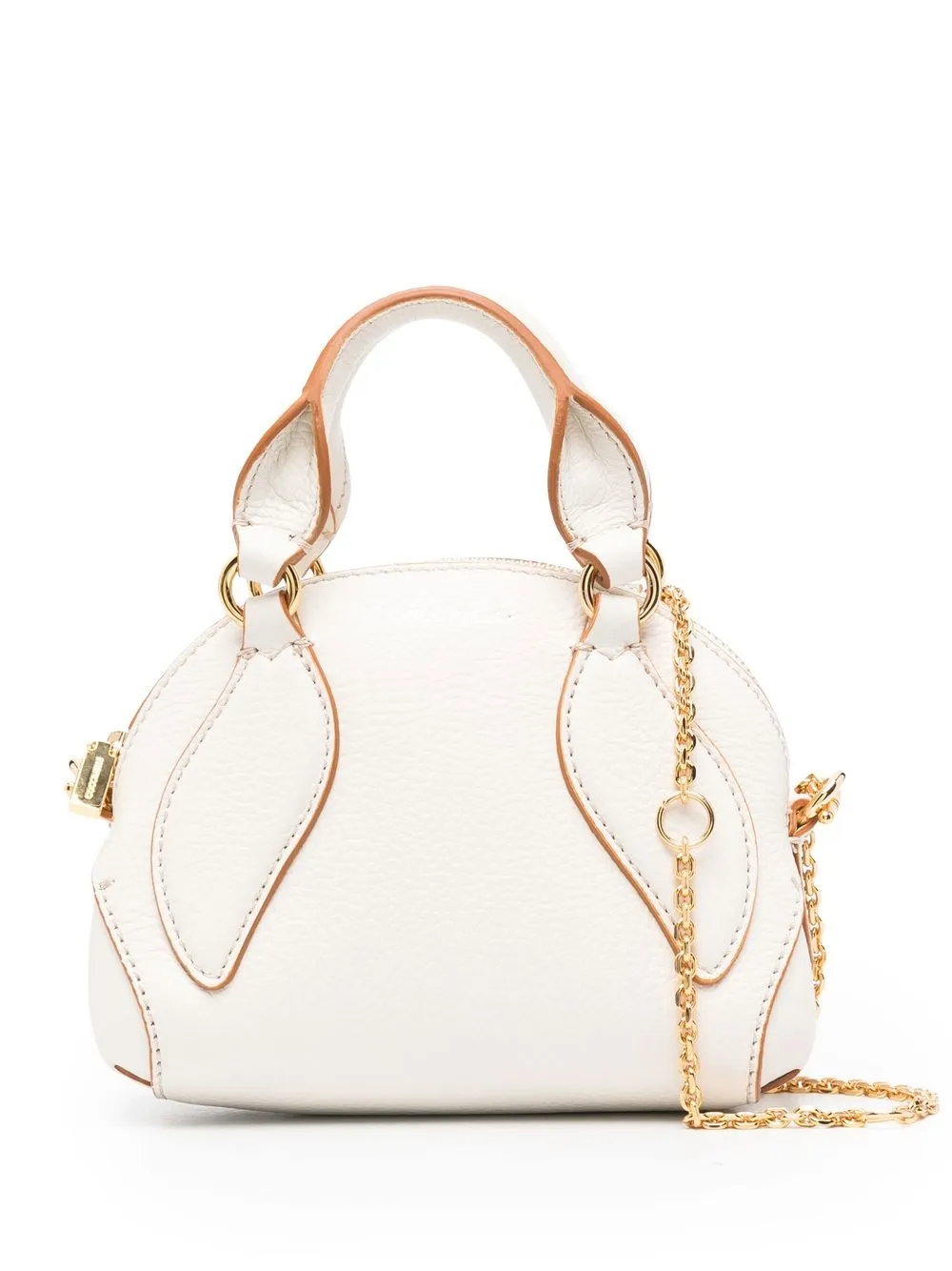 

Coccinelle logo-stamped mini tote bag - White