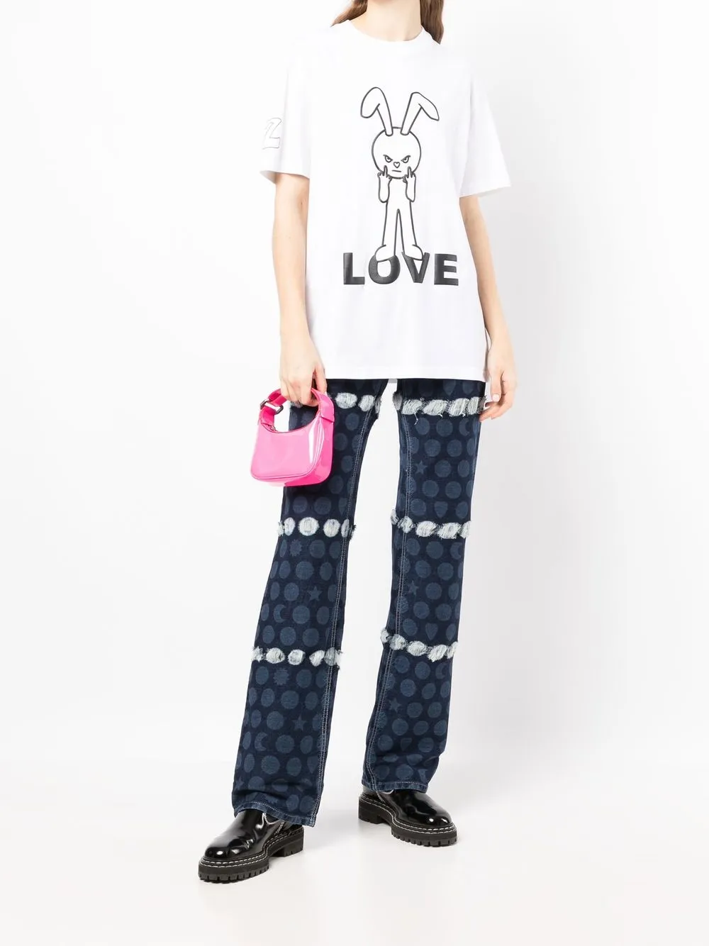 Natasha Zinko Love Bunny Graphic-print T-shirt In White
