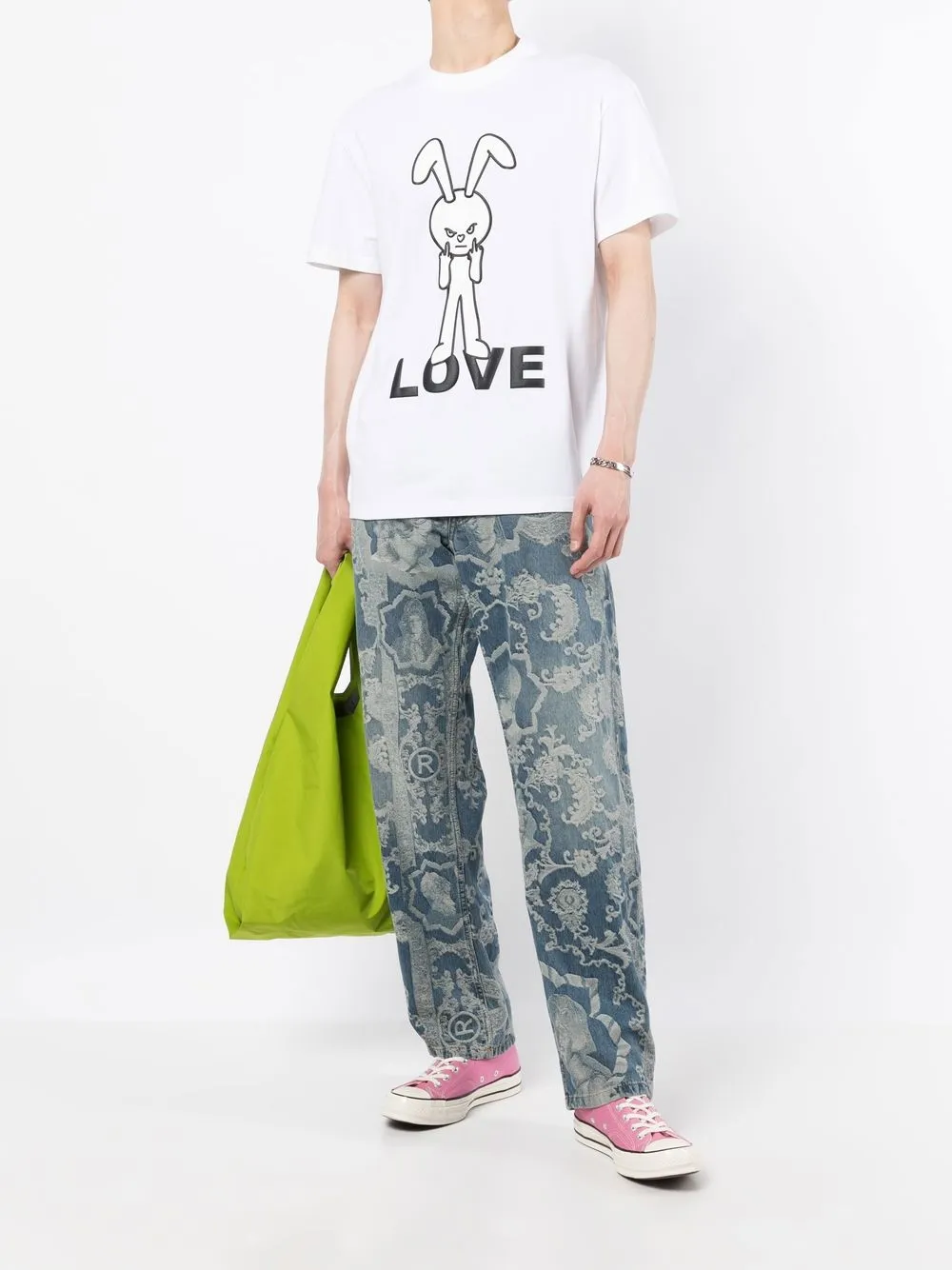 Natasha Zinko Love Bunny Graphic-print T-shirt In White