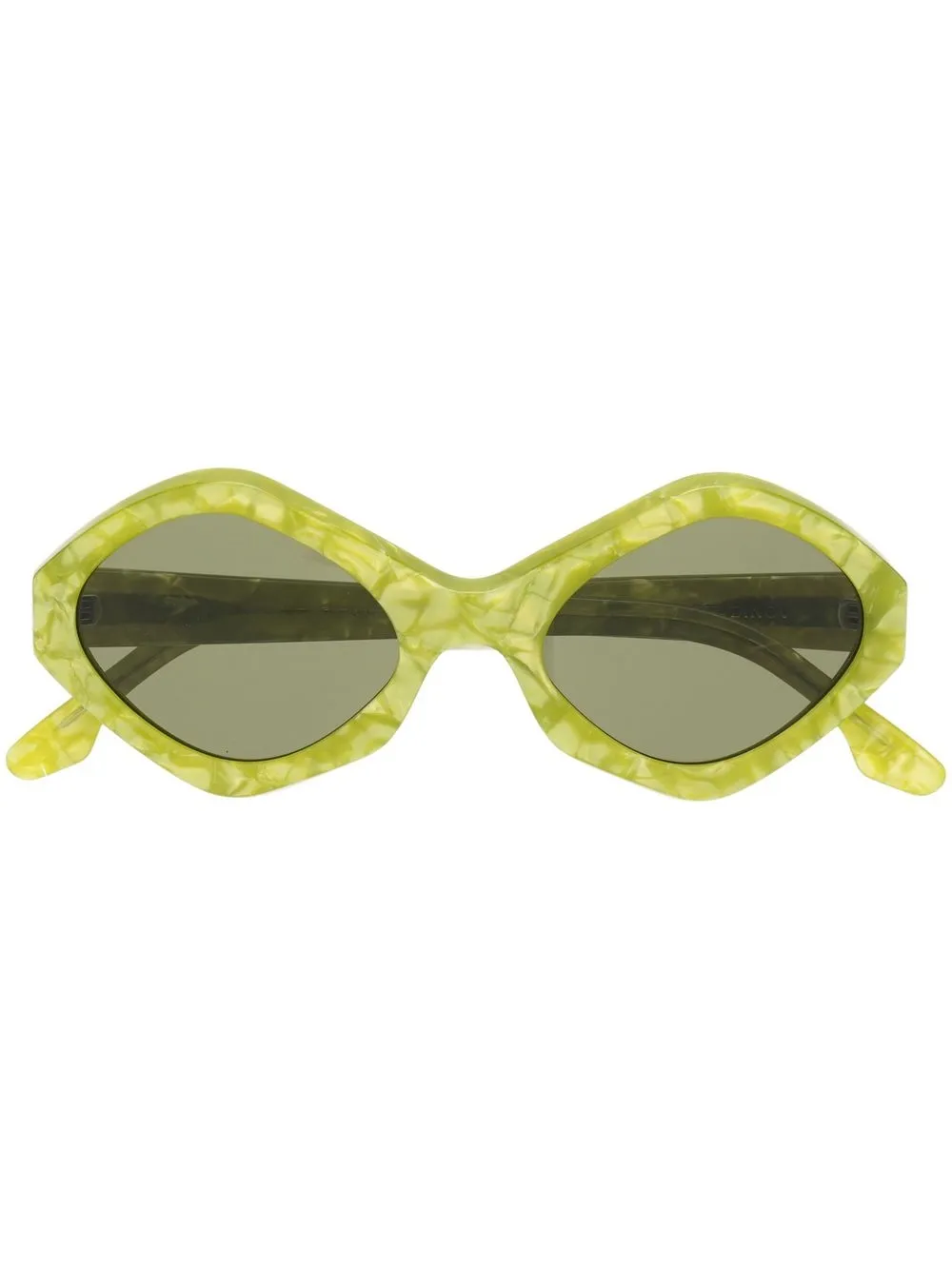 

Kiko Kostadinov lentes de sol con armazón geométrica - Verde