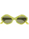 Kiko Kostadinov geometric tinted sunglasses - Green