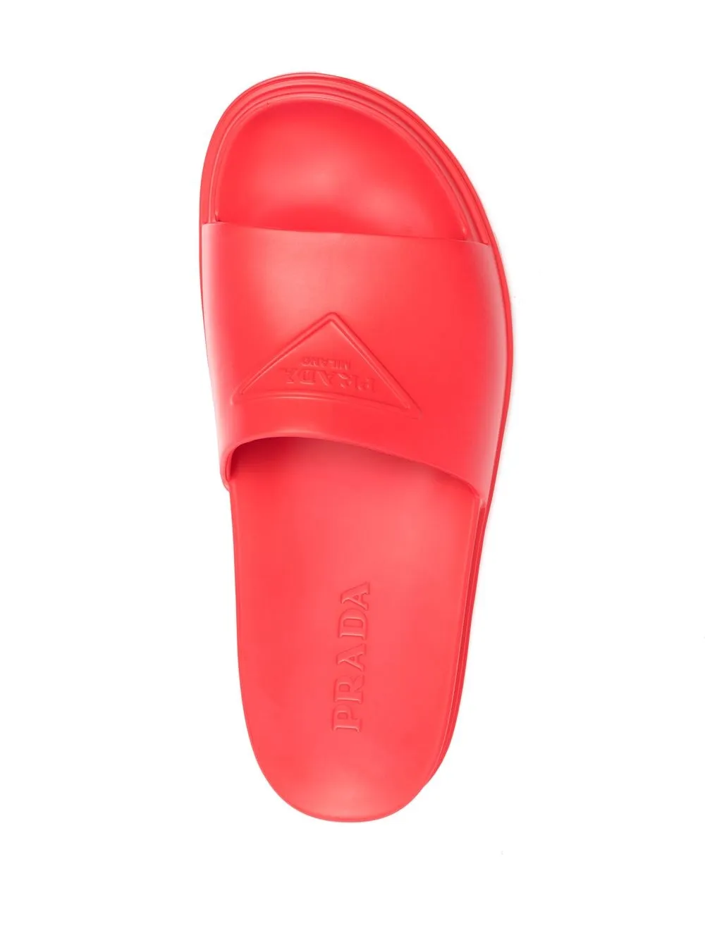 Prada embossed-logo open-toe Slides - Farfetch