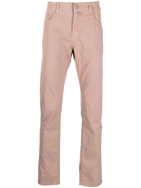 logo-patch slim-cut jeans