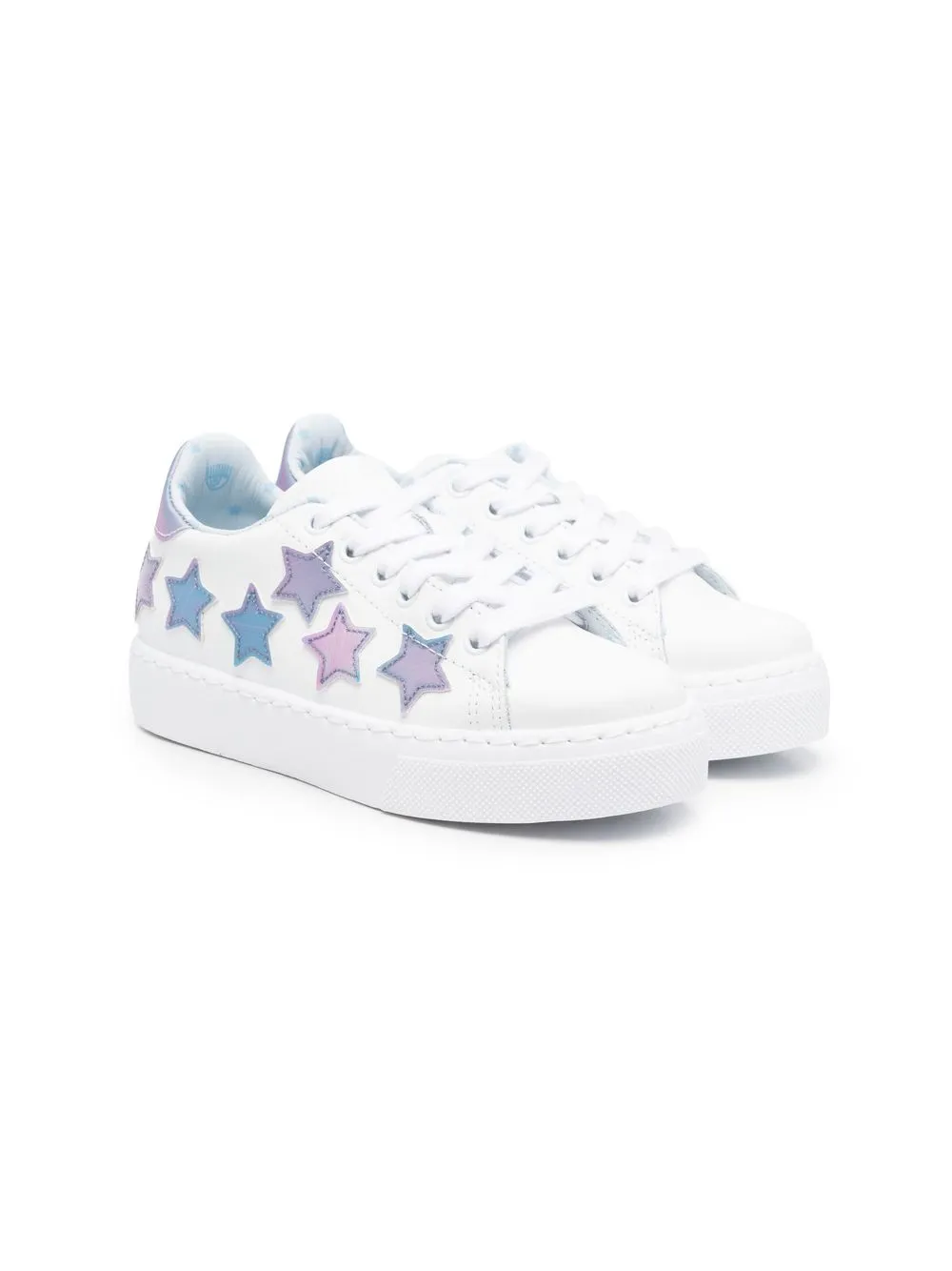 

Chiara Ferragni Kids all-over star-patch detail sneakers - White