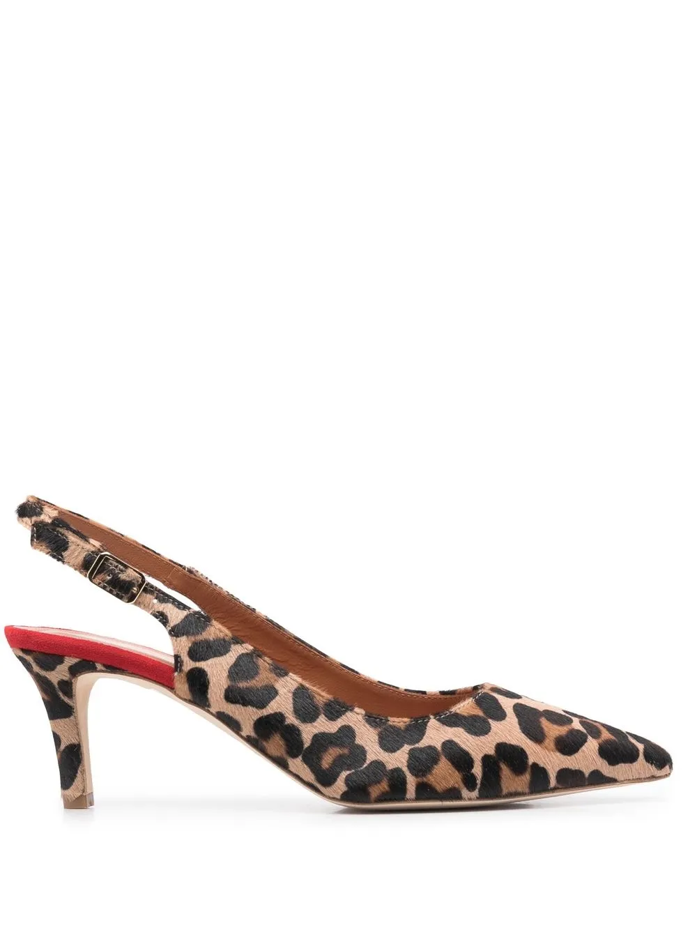 Leopard print slingback kitten heels online