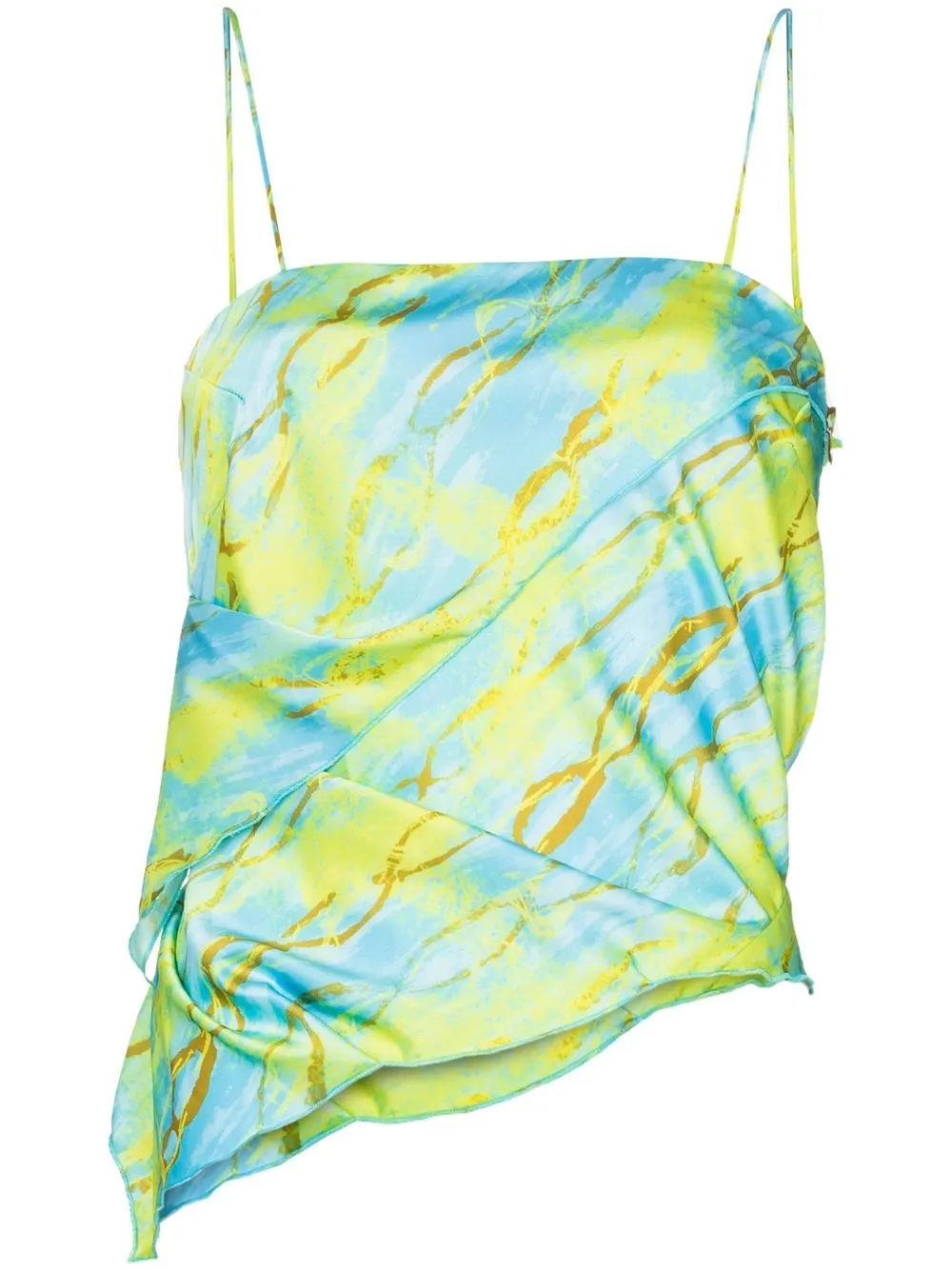 

FEBEN graphic-print spaghetti-strap top - Blue