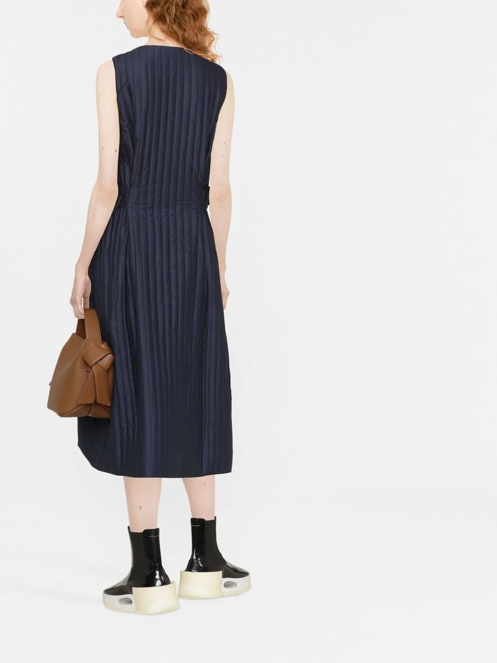 HENRIK VIBSKOV QUILTED SLEEVELESS WRAP DRESS