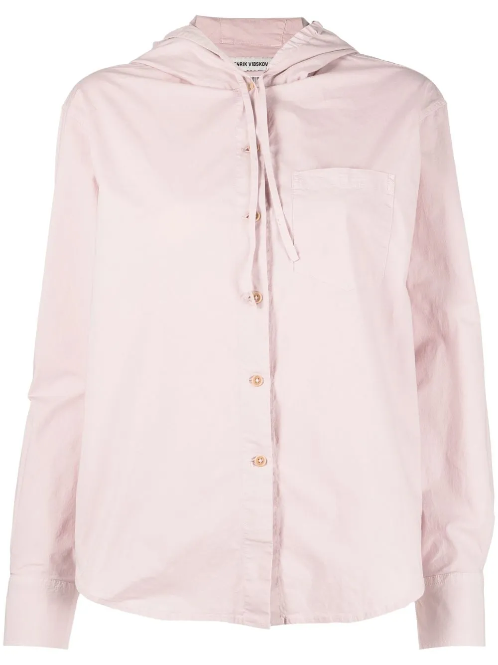 

Henrik Vibskov button-fastening drawstring hoodie - Pink