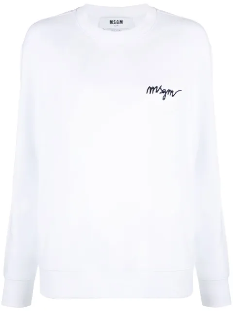 MSGM 로고 자수 스웨트셔츠