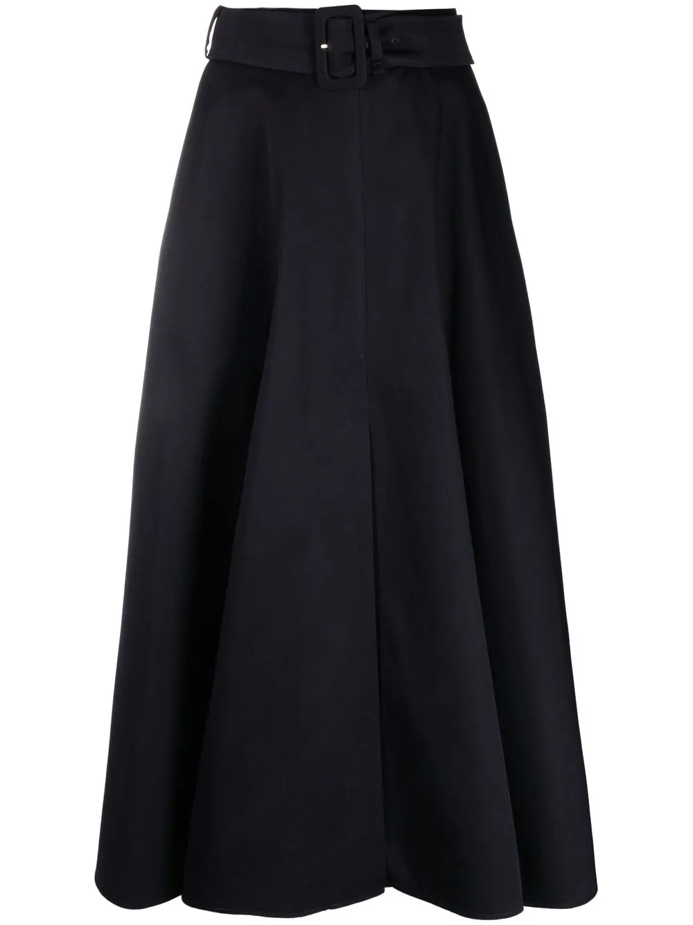 

Patou belted A-line midi skirt - Blue