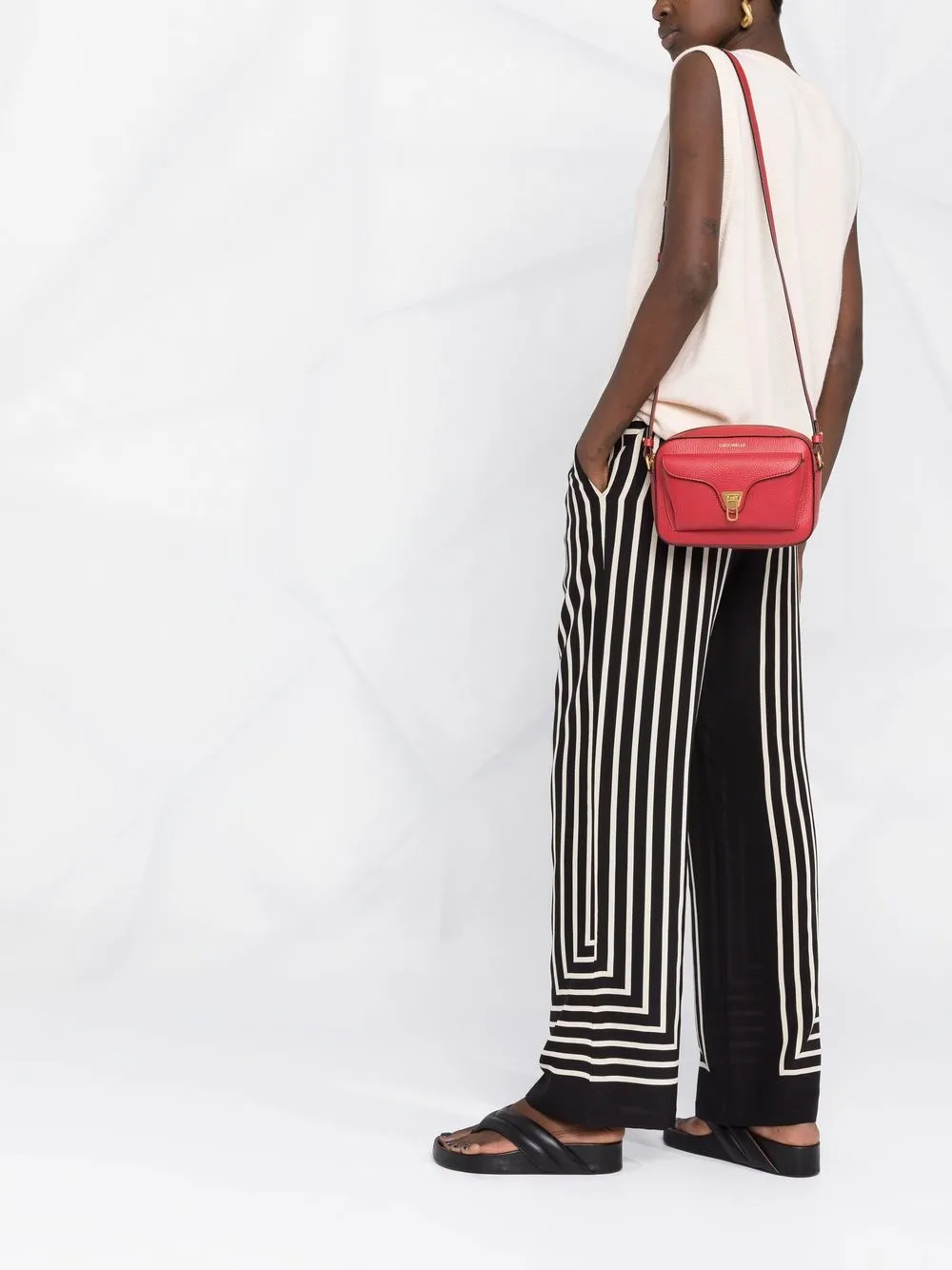 Coccinelle Beat Leather Crossbody Bag In Red ModeSens