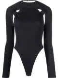 Jacquemus knotted cut-out bodysuit - Blue