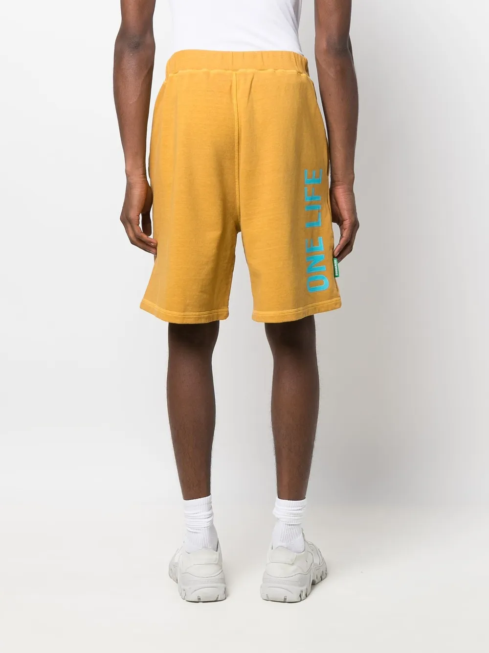 Dsquared2 Logo-print Track Shorts In Orange