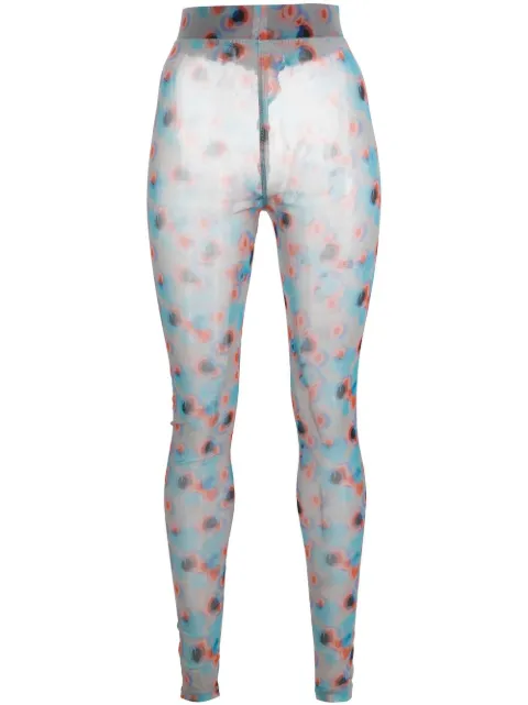 Henrik Vibskov abstract-print semi-sheer tights 