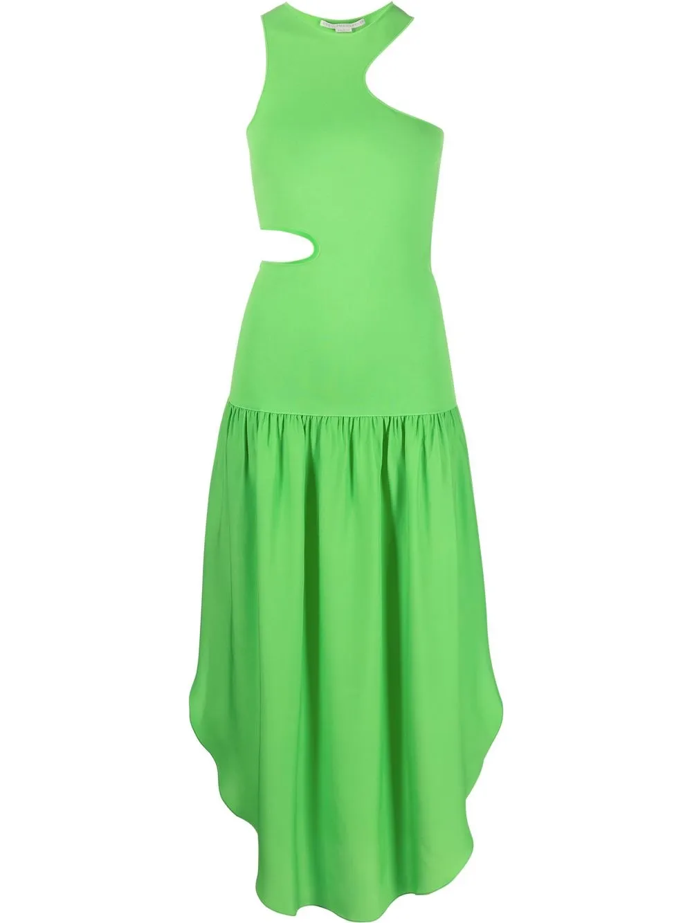 

Stella McCartney vestido largo con aberturas - Verde