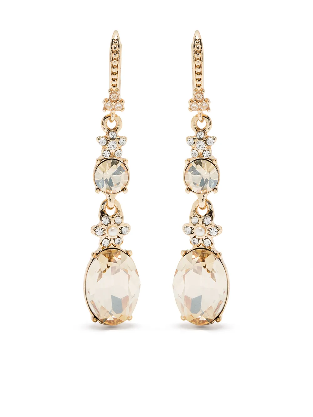 

Marchesa Notte crystal-charm drop earring - Gold