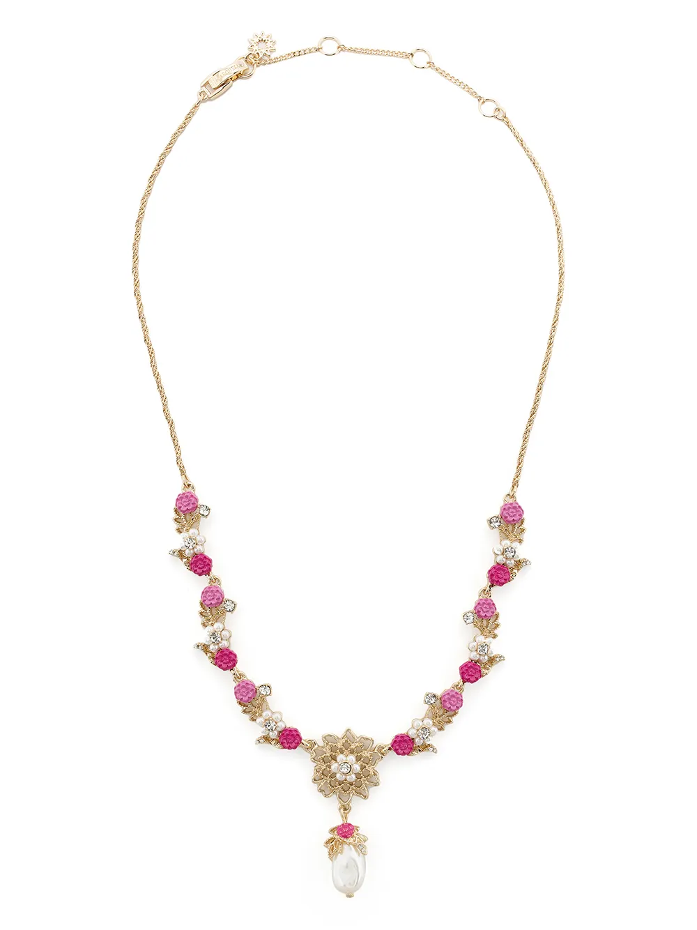 

Marchesa Notte Y-chain floral-charm necklace - Gold