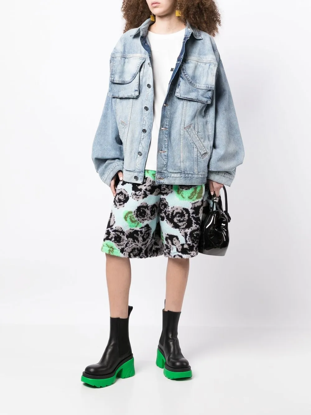 Natasha Zinko Cargo Denim Jacket In Blue