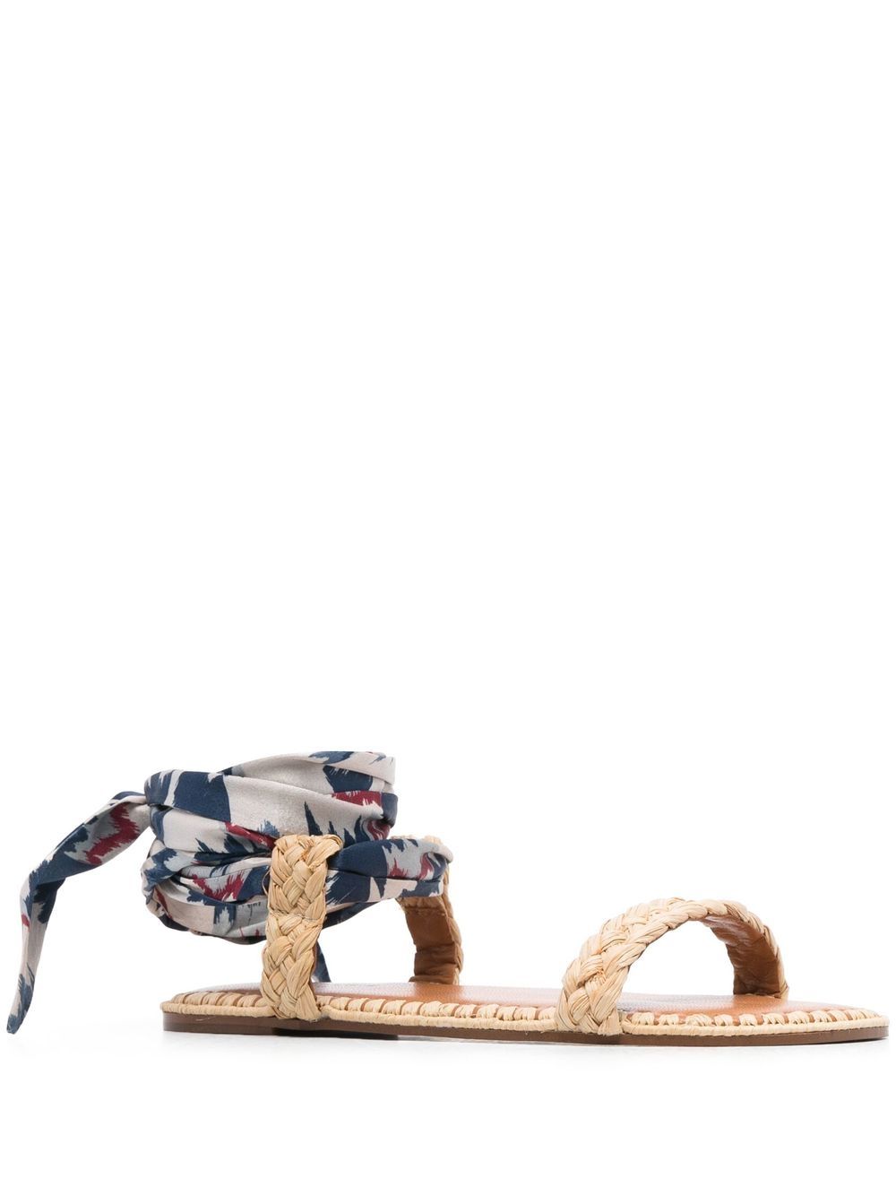 Shop Clergerie Isadora Tie-fastening Sandals In Brown