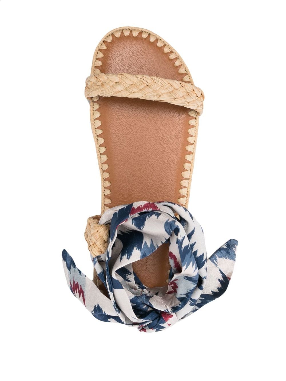 Shop Clergerie Isadora Tie-fastening Sandals In Brown