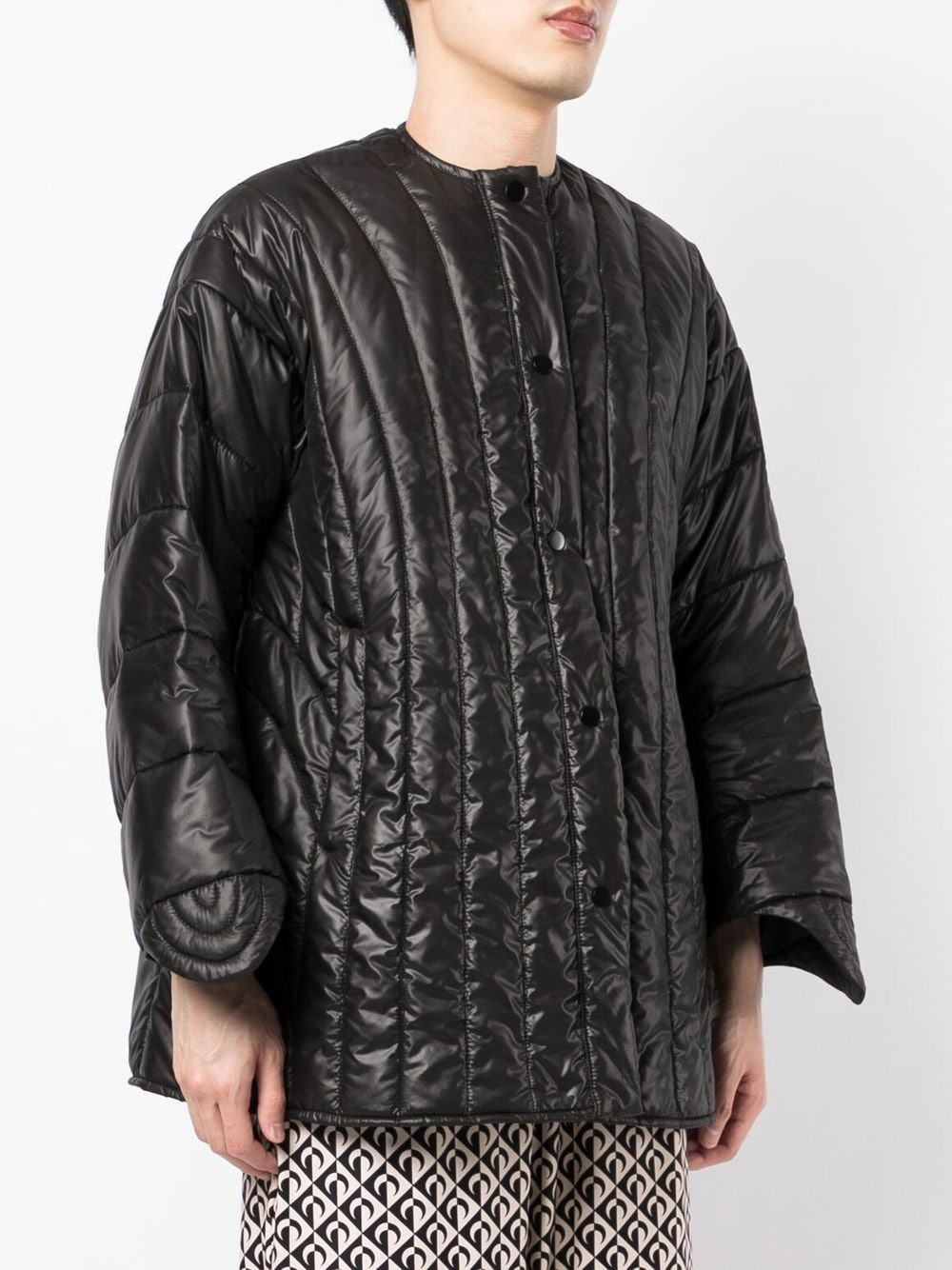 Shop Natasha Zinko Quilted Puffer Jacket In Black