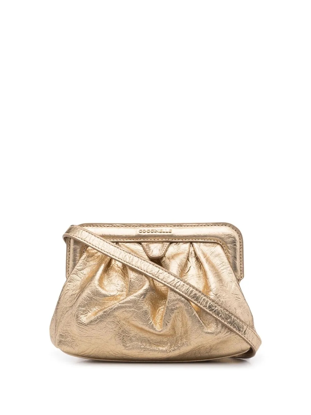 

Coccinelle metallic-effect clutch bag - Yellow